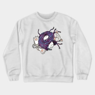 Yarn is So Fun! Playful Kitten Drawing Crewneck Sweatshirt